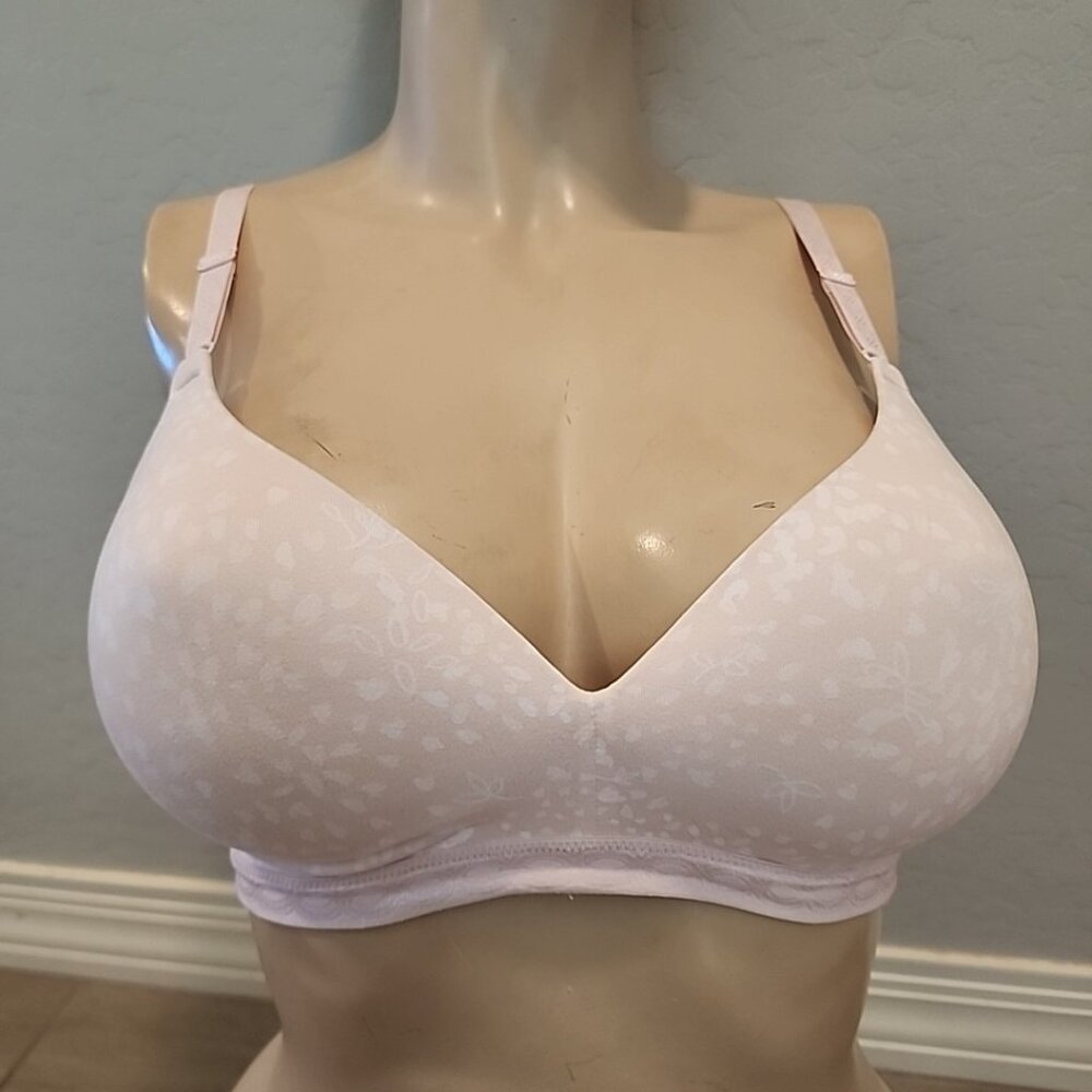 Warners Bra 34C Pink Wireless Lightly Lined